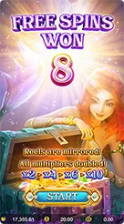 Mermaid Riches · Membaca indikator pengali atas dan simbol khusus Wild serta Scatter pada gulungan.
